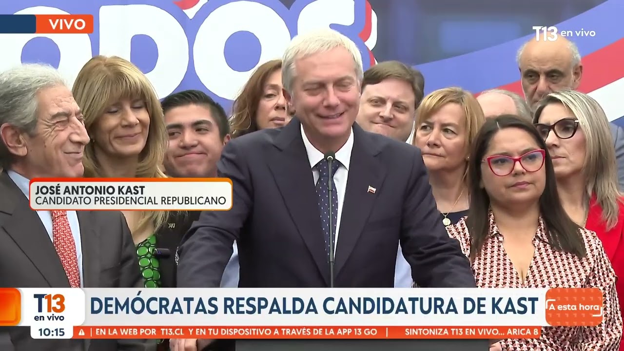 Demócratas entrega su apoyo a Kast para segunda vuelta