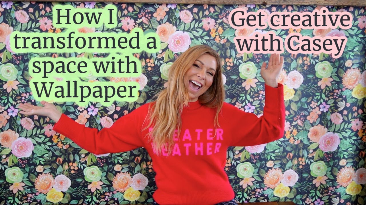 How I Transformed a Space with Botanical Wallpaper, FIRST TIME! Easy & Fun | Creative with Casey