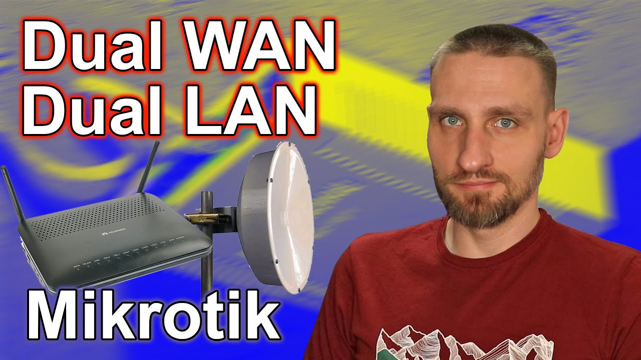 Mikrotik dual WAN, dual LAN, usługi na backupowym WAN