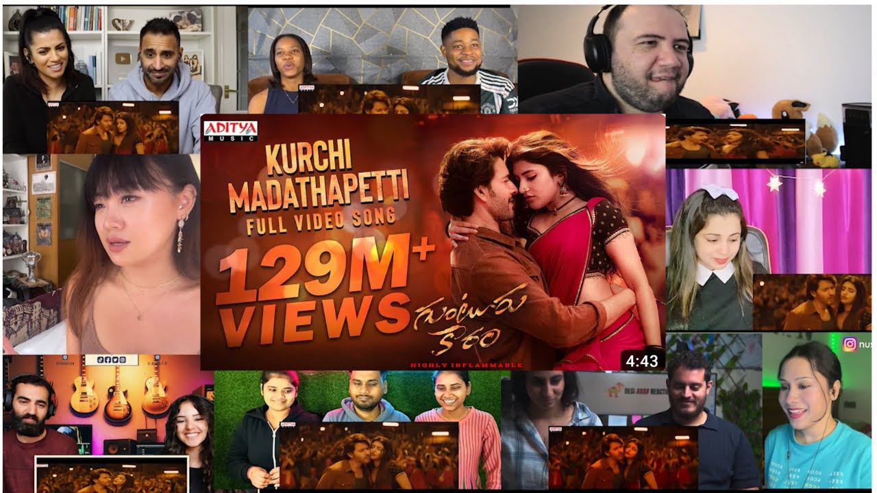 Kurchi Madatha petti song reaction mashup
