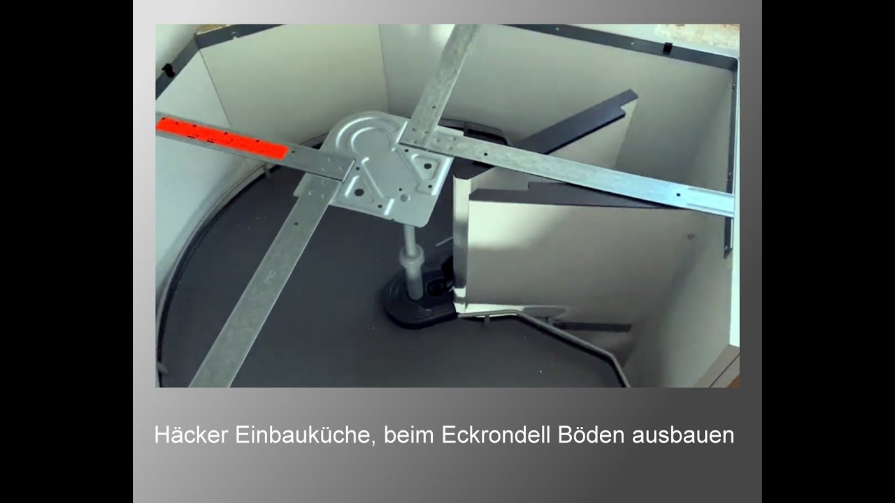 Einbauküche Eckrondell, Böden ausbauen