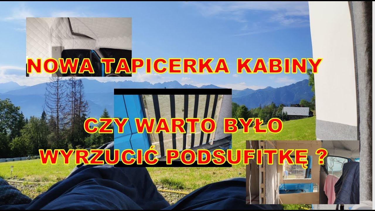 Tapicerka kabiny, ściana zamiast drzwi
