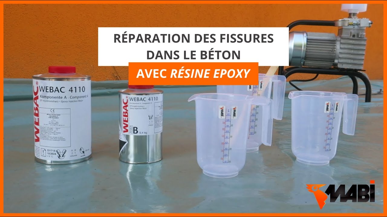 Réparation des fissures dans le béton avec résine epoxy | MABI