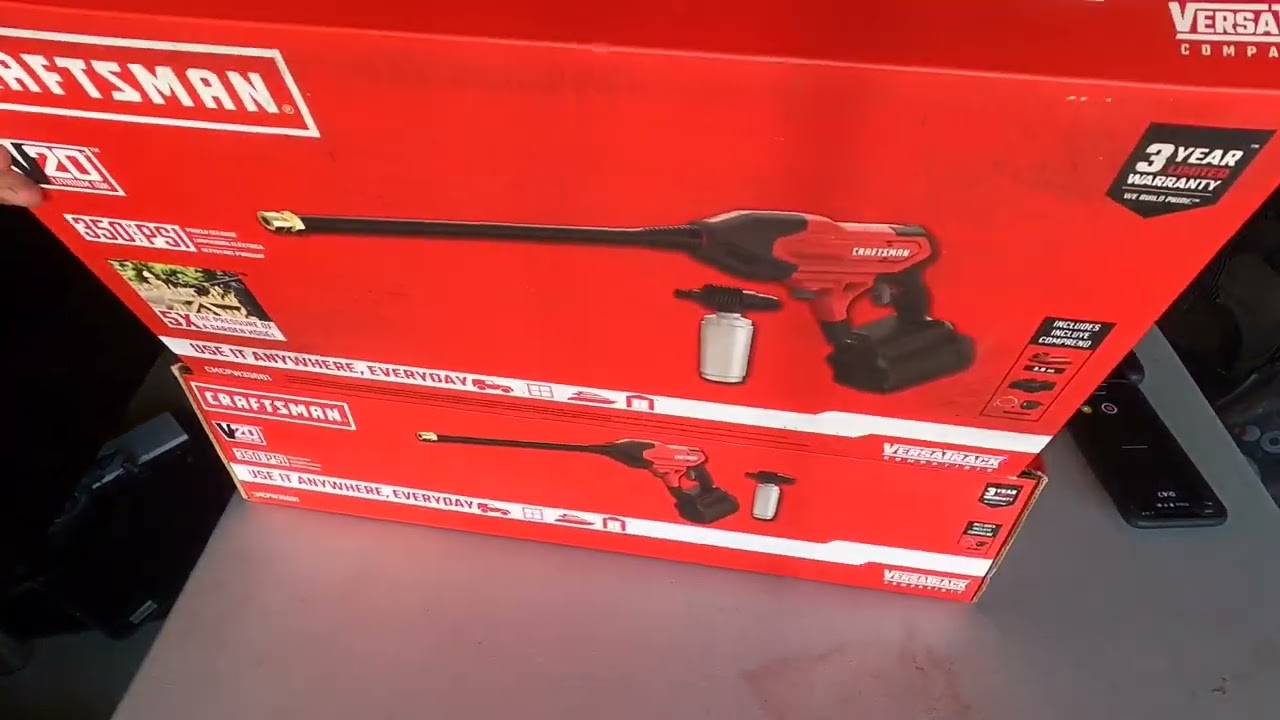 Unboxing en Español Craftsman V20 bateria pressure washer
