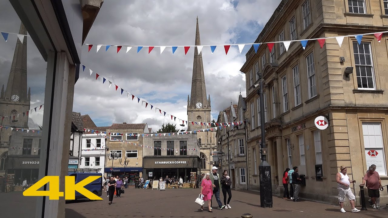 Trowbridge Walk: Town Centre【4K】