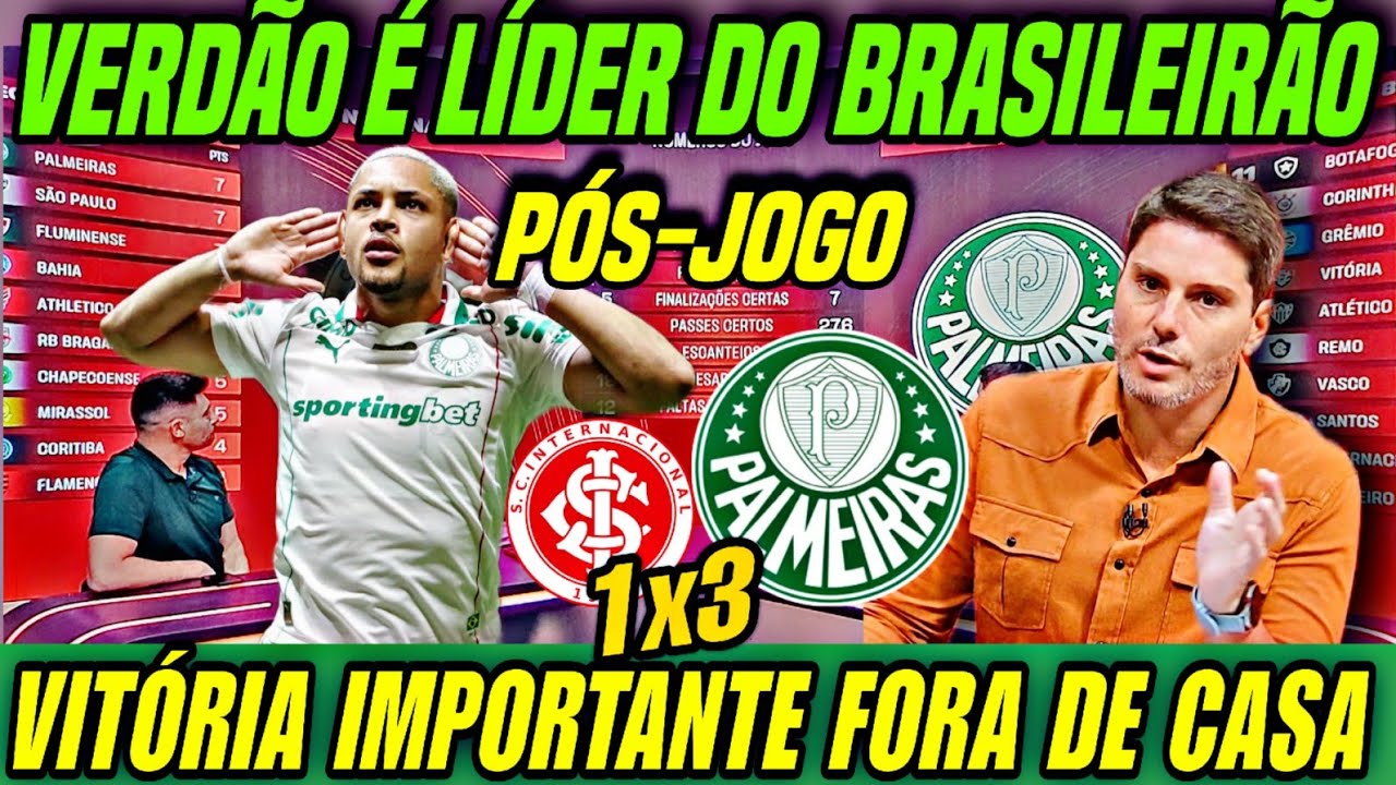 PALMEIRAS 3x1 INTER – VERDÃO ASSUME A LIDERANÇA! Análise completa do pós-jogo