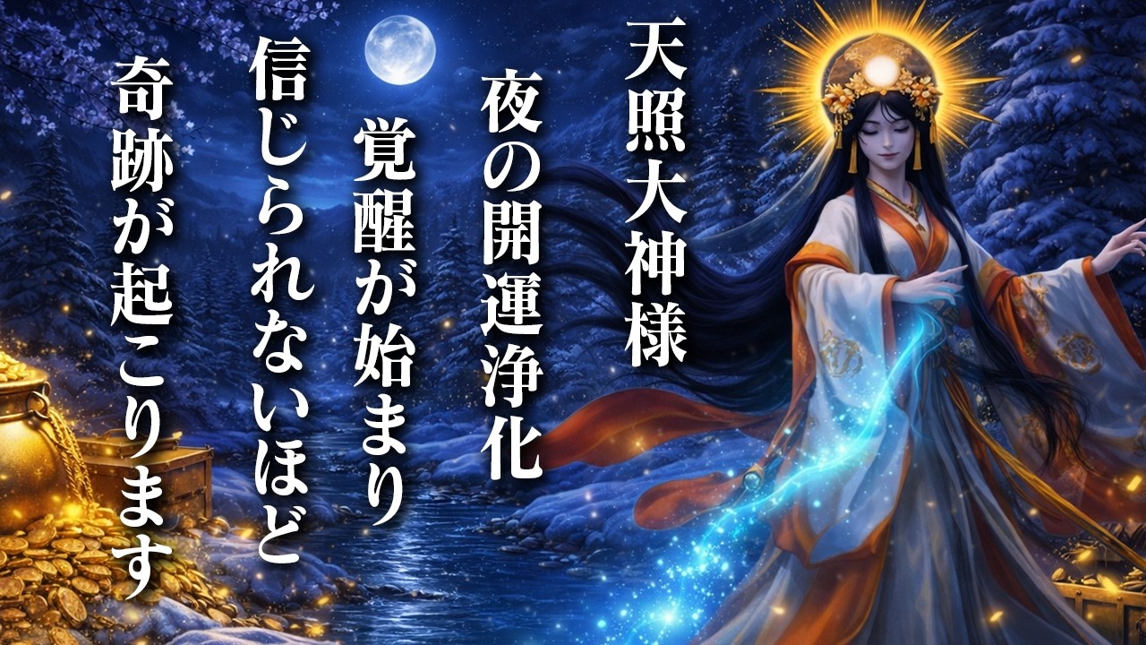天照大神様の夜の開運浄化〜人生が激変し何もかもうまくいきはじめます