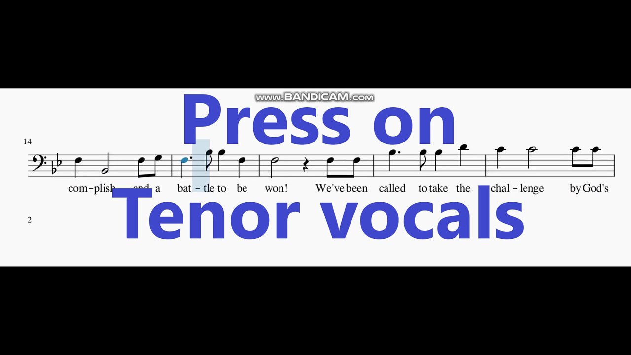 Press on SATB Tenor Vocals