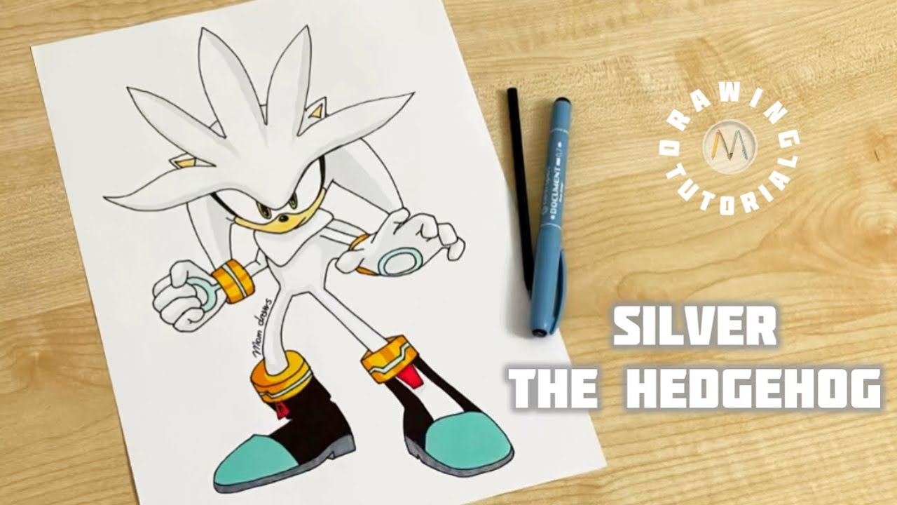 How to draw Silver the Hedgehog step by step easy / Sonic