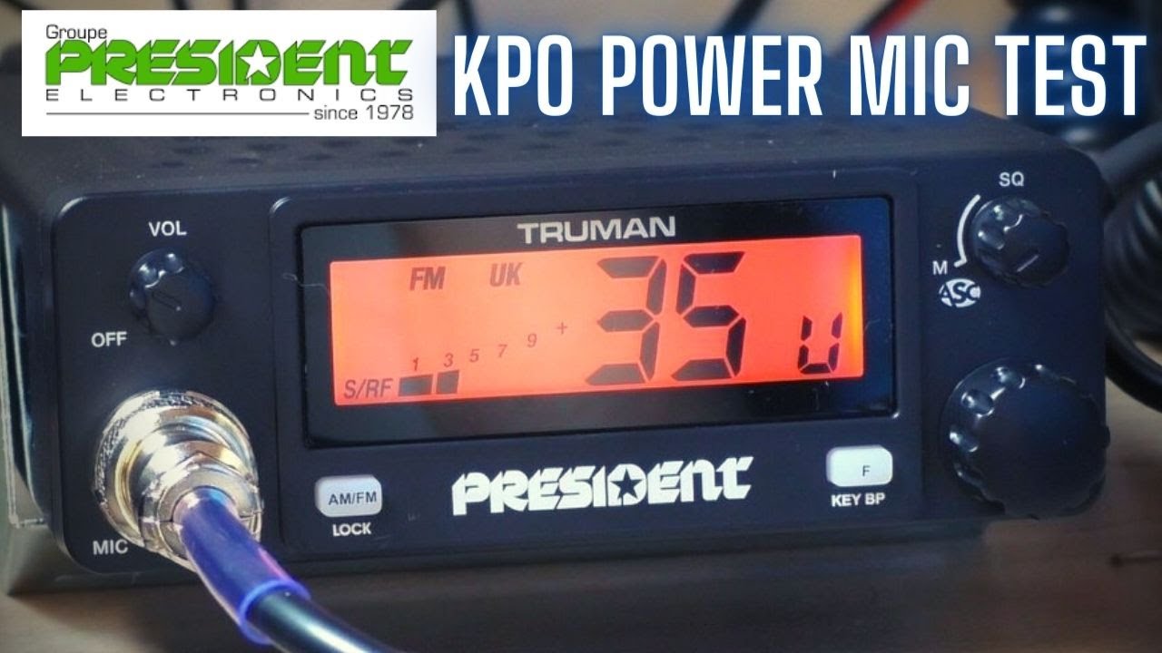 Президент Трумэн проводит испытания микрофона KPO 532 Power