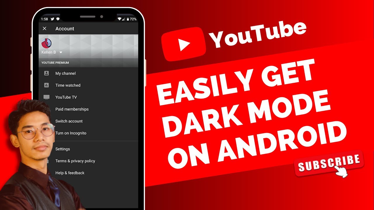 How to Get Dark Mode on YouTube Android !!