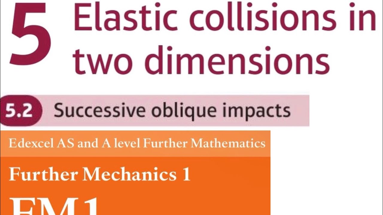 Edexcel Further Maths FM1 Chapter 5.2 - Successive Oblique Impacts (Year 2 Only!)