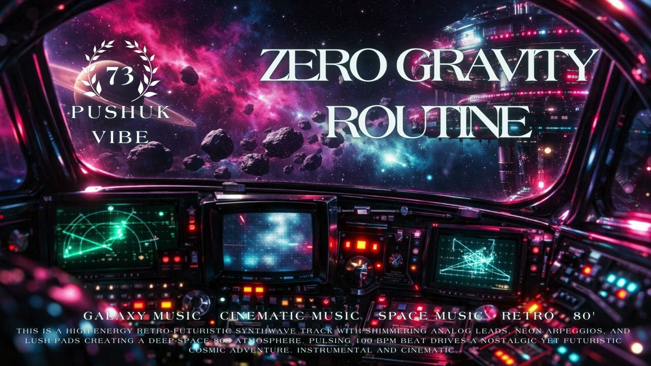 PushukVibe - Zero Gravity Routine (Official Audio) #RetroFuturistic #80sSciFi #CyberpunkMusic #new26