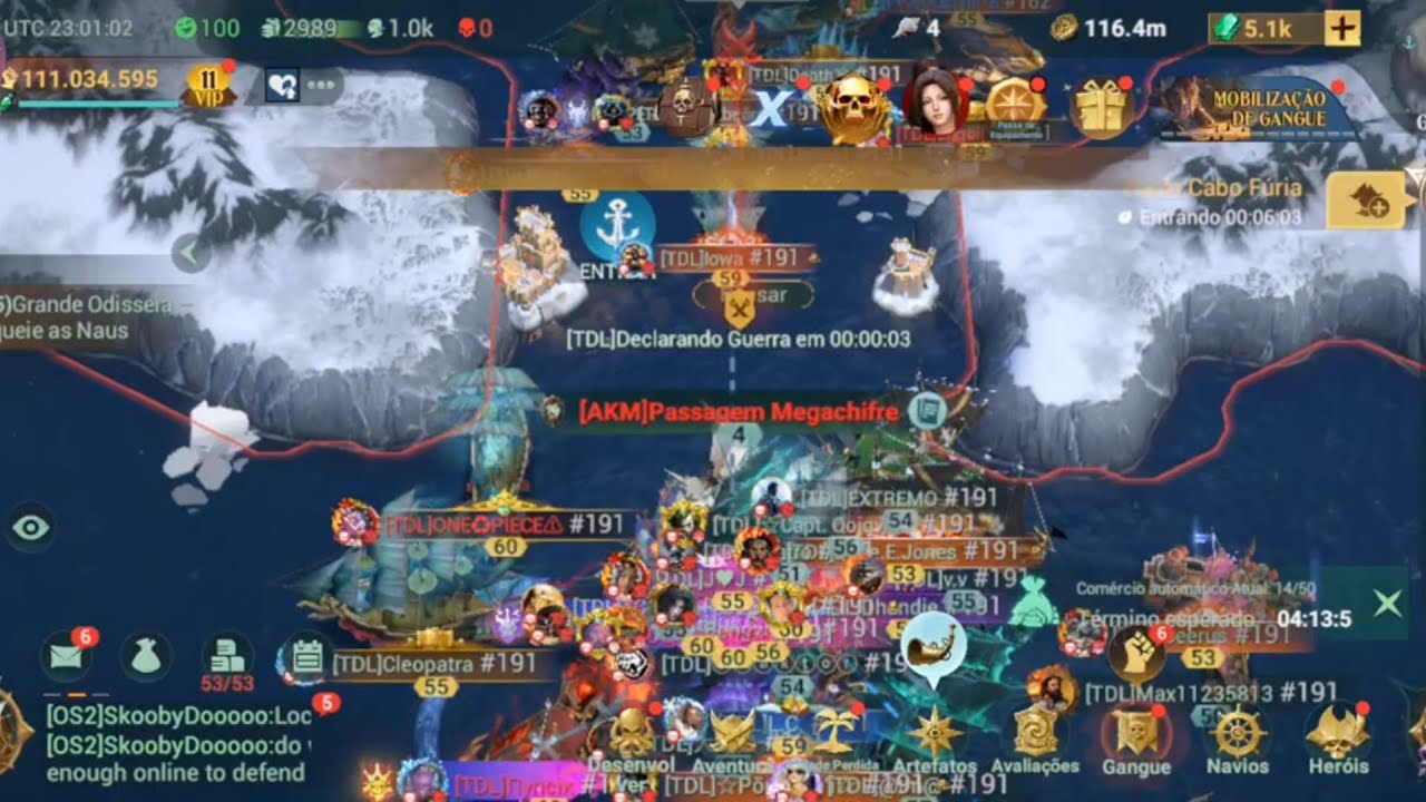 Battles for Ports servers 191 and 285 against server 162 Sea of conquest season 10 X5