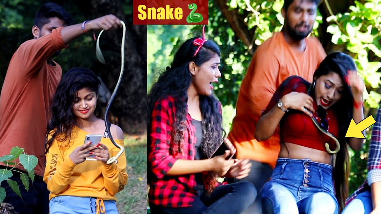 🐍Snake Prank on Cute Girls😲😲 PrankBuzz