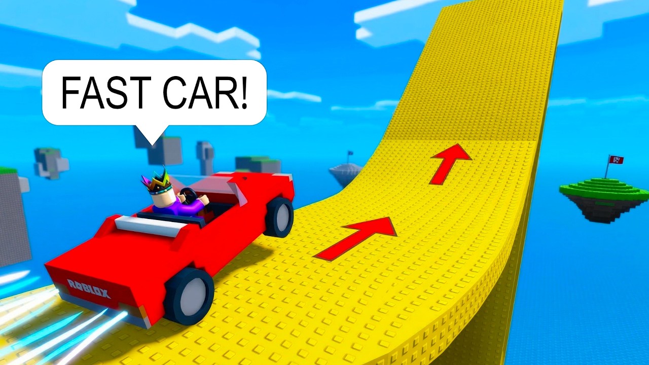 I Drive Up The BIGGEST Ramp on Roblox BUT The Car Is Too Fast