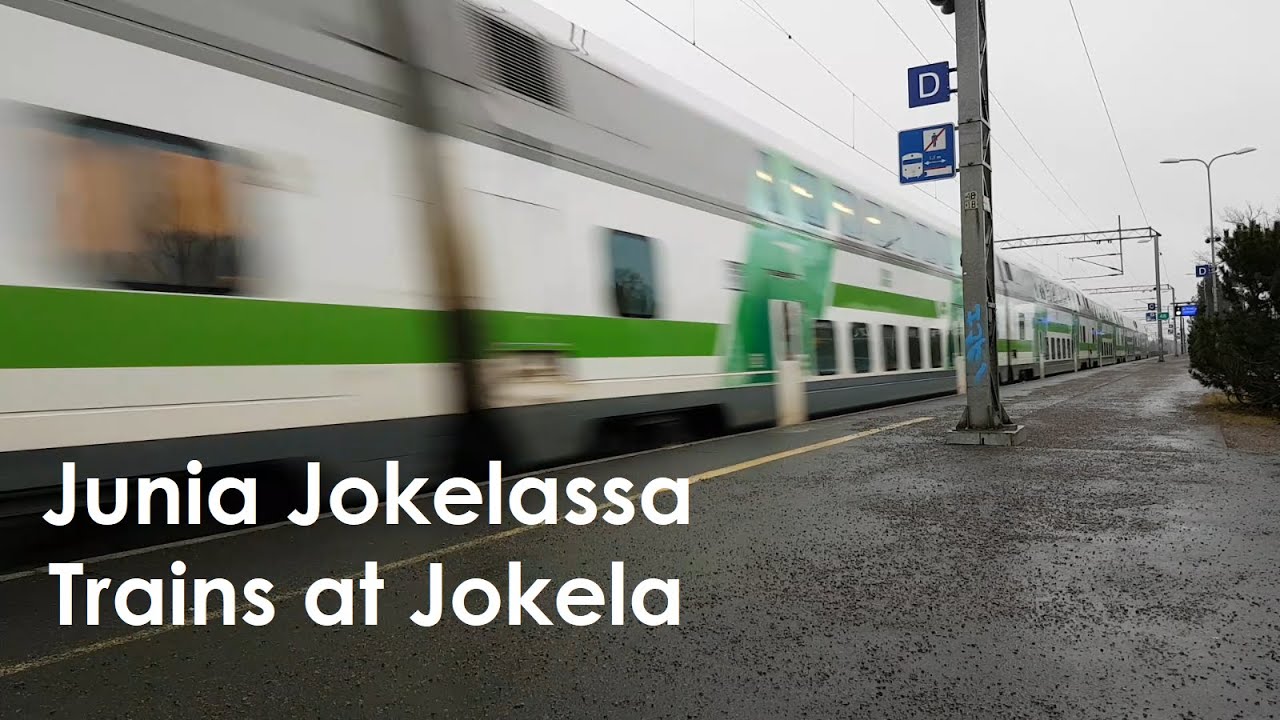Harmaan lauantaipäivän junia Jokelassa 18.1.2020 | Trains at Jokela on the 18th of January 2020
