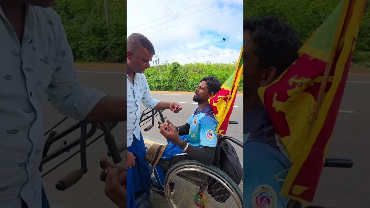 இலங்கையை சுற்றிவரும் மாற்றுத்திறனாளியை சந்தித்த போது
