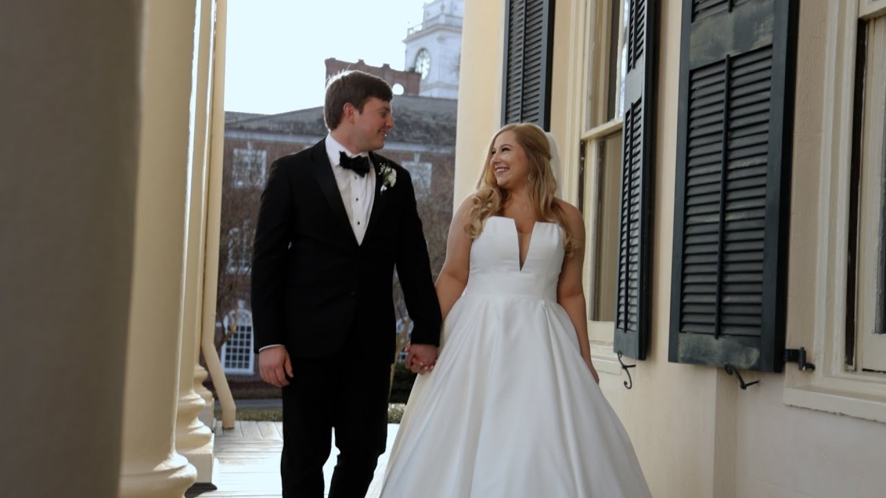 Beautiful Wedding at St. Joseph Catholic Church and Fall Line Station | Emotional First Look