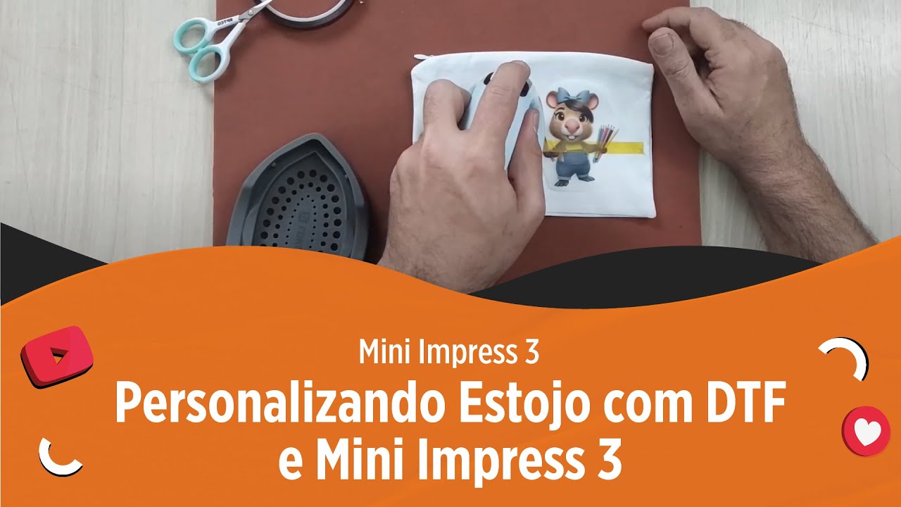Personalizando Estojo com DTF eMini Prensa Plana LokLik by HTV Ront: Resultado Incrível!