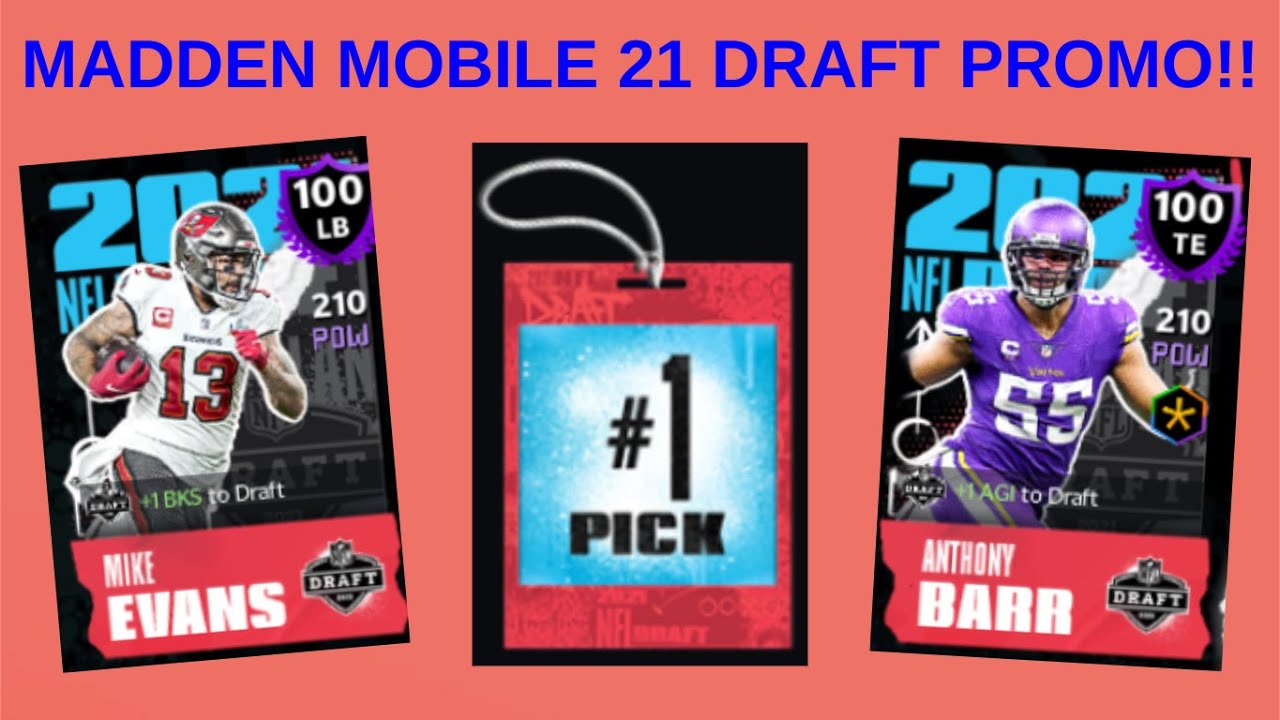 MADDEN MOBILE 21 DRAFT PROMO!!