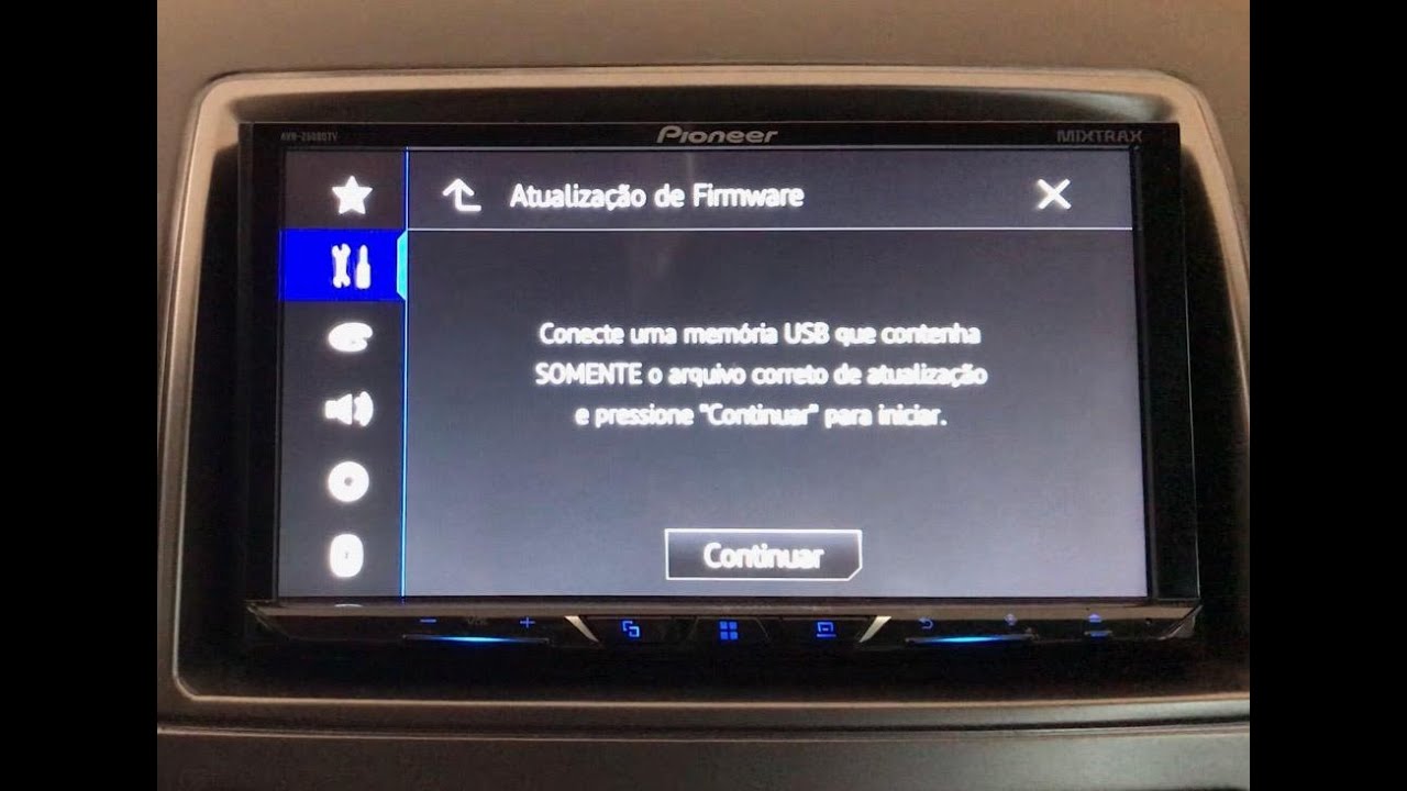 Atualizando o Software Multimídia Pioneer Avh-Z5080TV