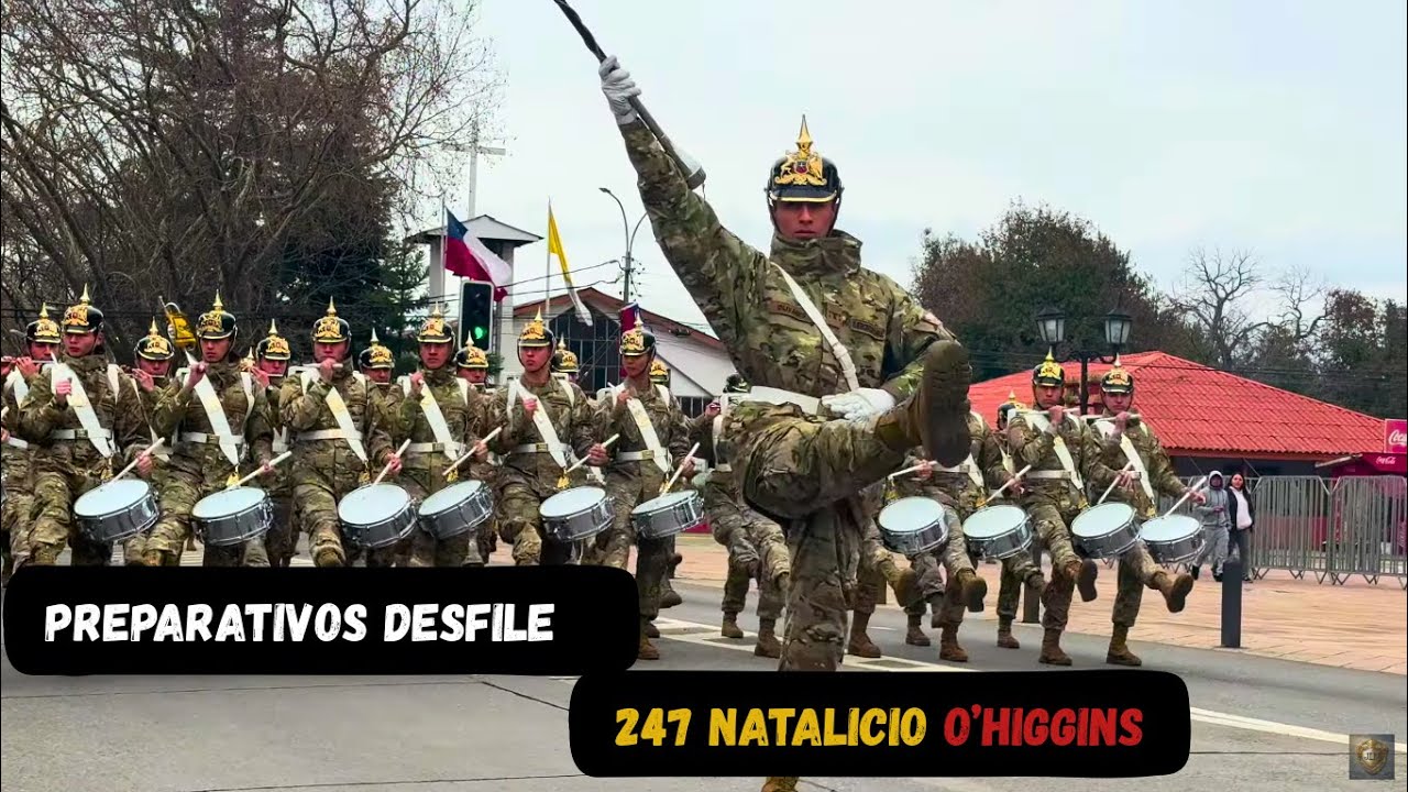 Banda Escuela Militar Ensayo Natalicio 247 Bernardo O’Higgins Escuelas Matrices 19/08/2025