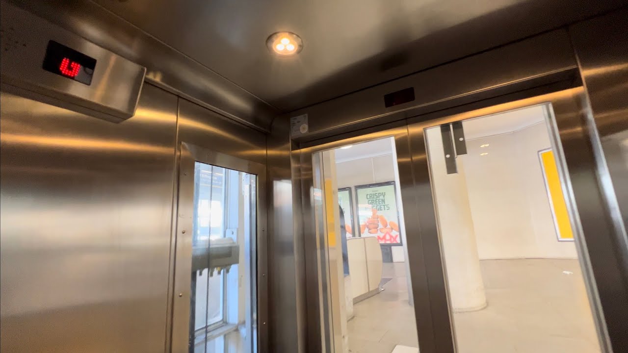 2006 ThyssenKrupp (mod.) MRL Traction Elevator @ Fridhemsplan Subway Station, Stockholm, Sweden.