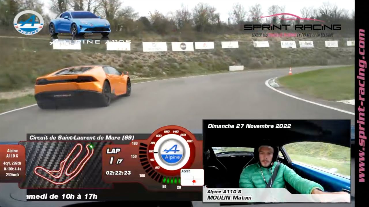 Je conduis l'alpine sur circuit (Saint Laurent de Mure)