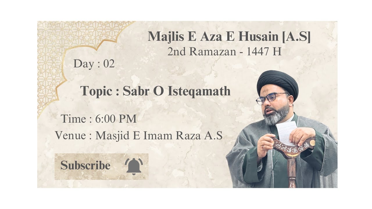 🔴Live Majlis E Aza E Husain [A.S] |