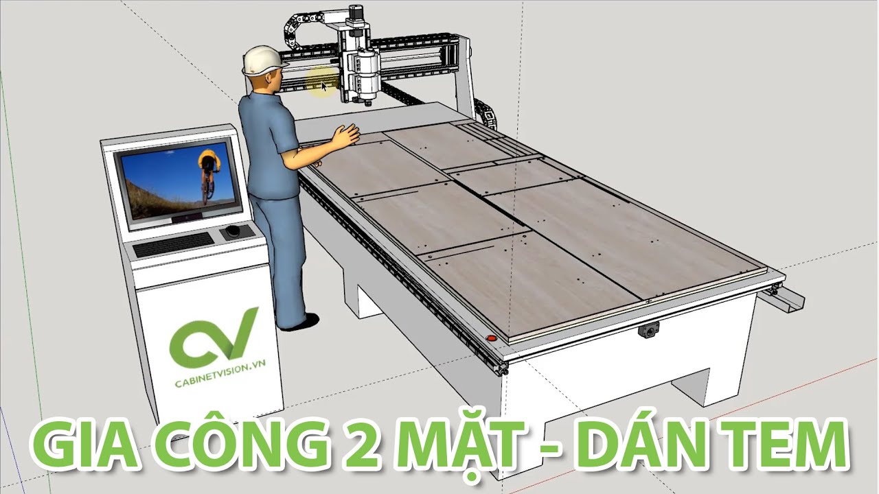 CV26.2 THỰC HÀNH CHẠY GIA CÔNG 2 MẶT TRÊN MÁY CNC, DÁN TEM