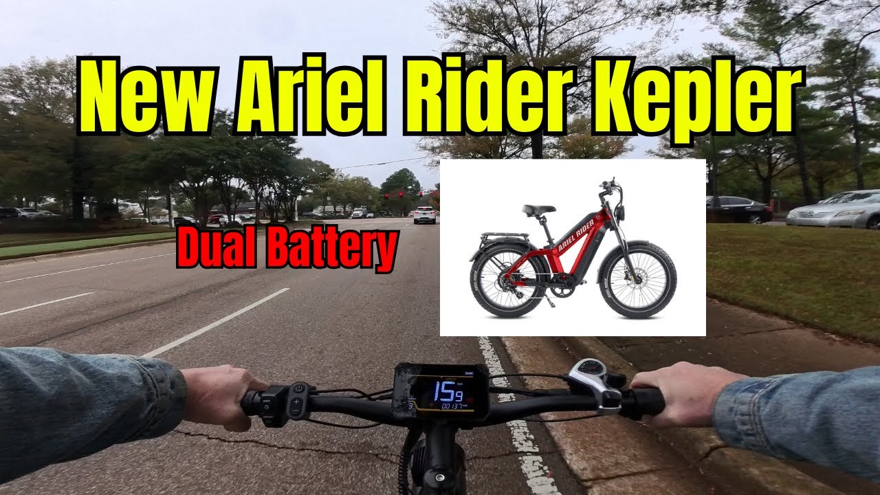 Электровелосипед Ariel Rider Kepler с двумя аккумуляторами, работающий от двух батарей, 52 В, тол...