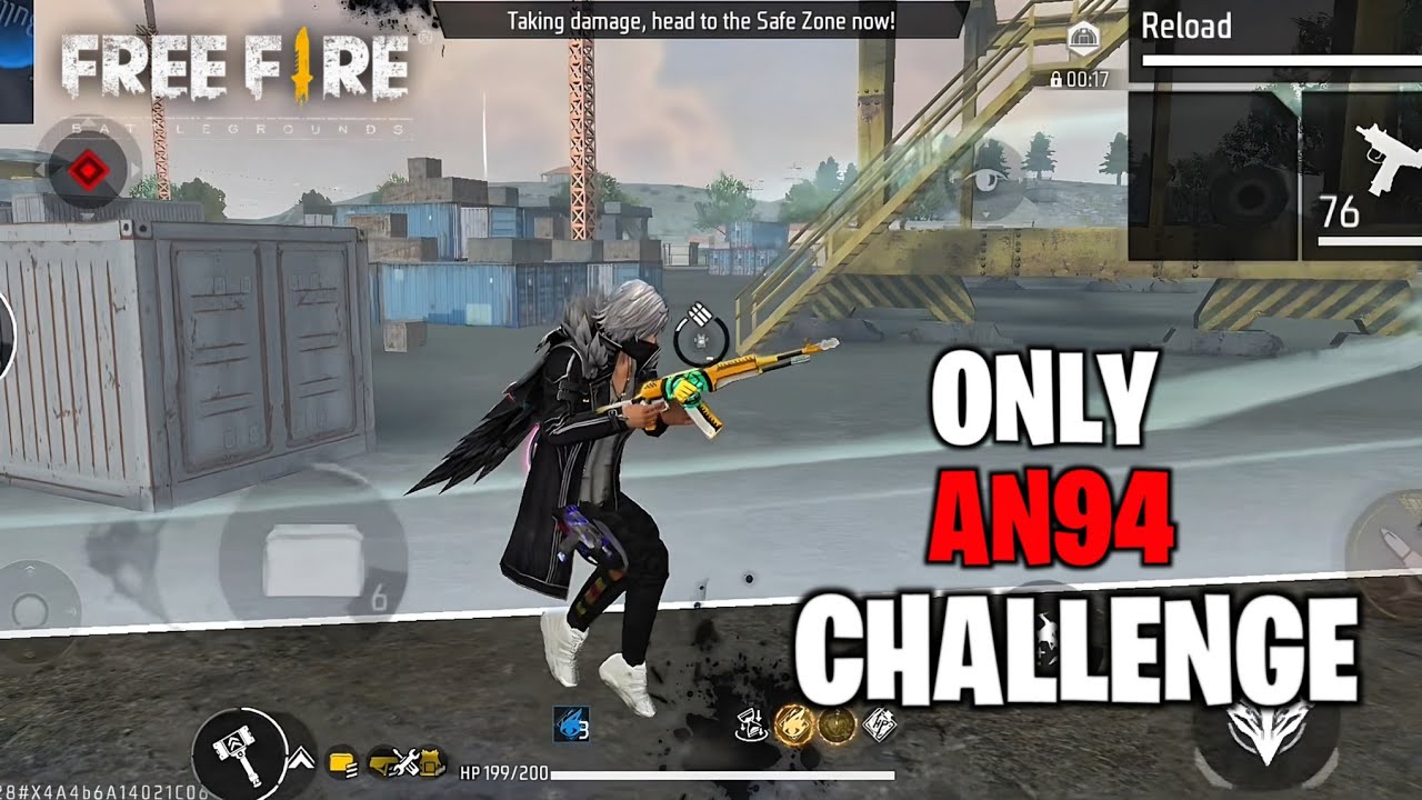 Only AN94 Challenge Gone Wrong 💀 Free Fire