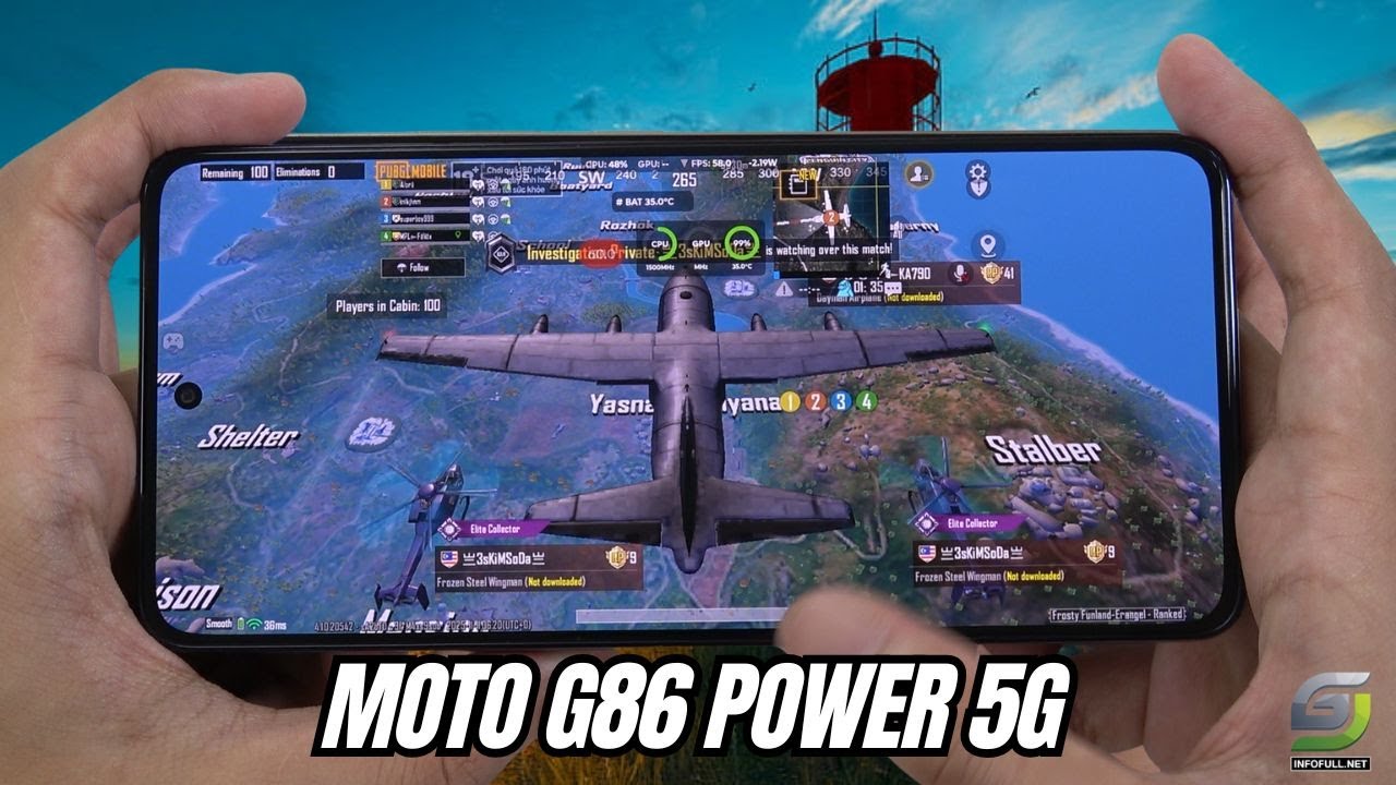 Motorola Moto G86 Power test game PUBG Mobile | Dimensity 7400