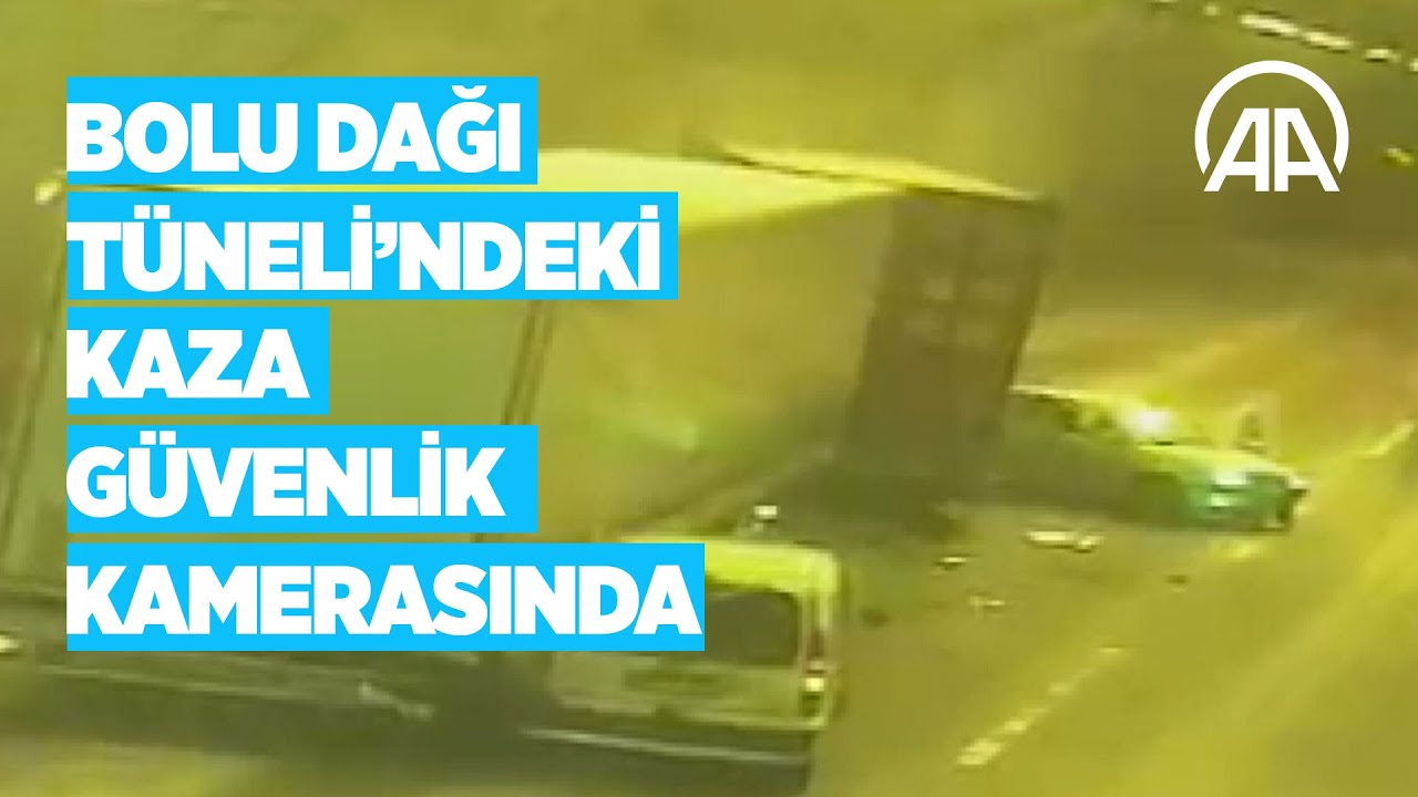 Bolu Dağı Tüneli'ndeki zincirleme kaza güvenlik kamerasınca kaydedildi