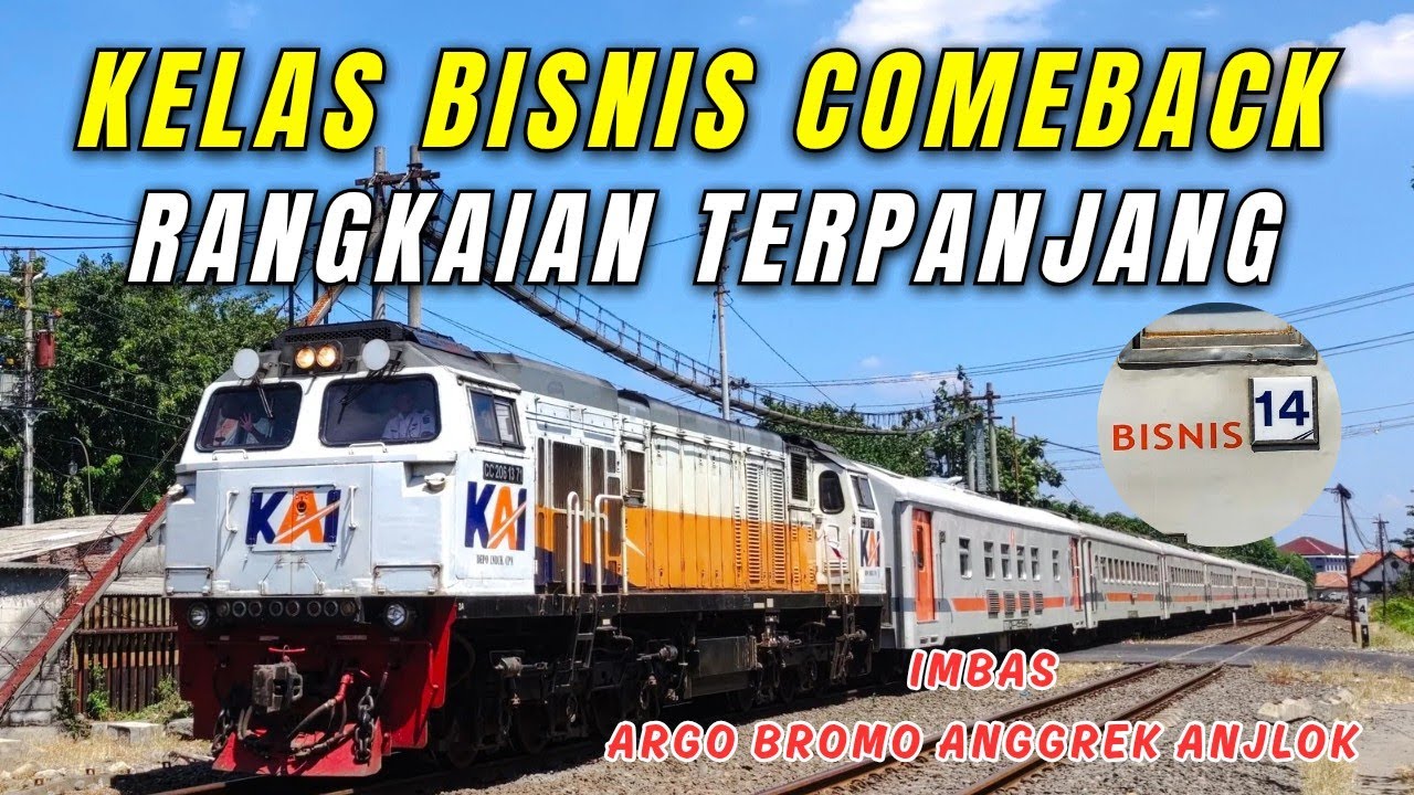 KERETA TELAT IMBAS ARGO BROMO ANGGREK ANJLOK | Momen Ambarawa Ekspres Kelas Bisnis Rangkaian Panjang