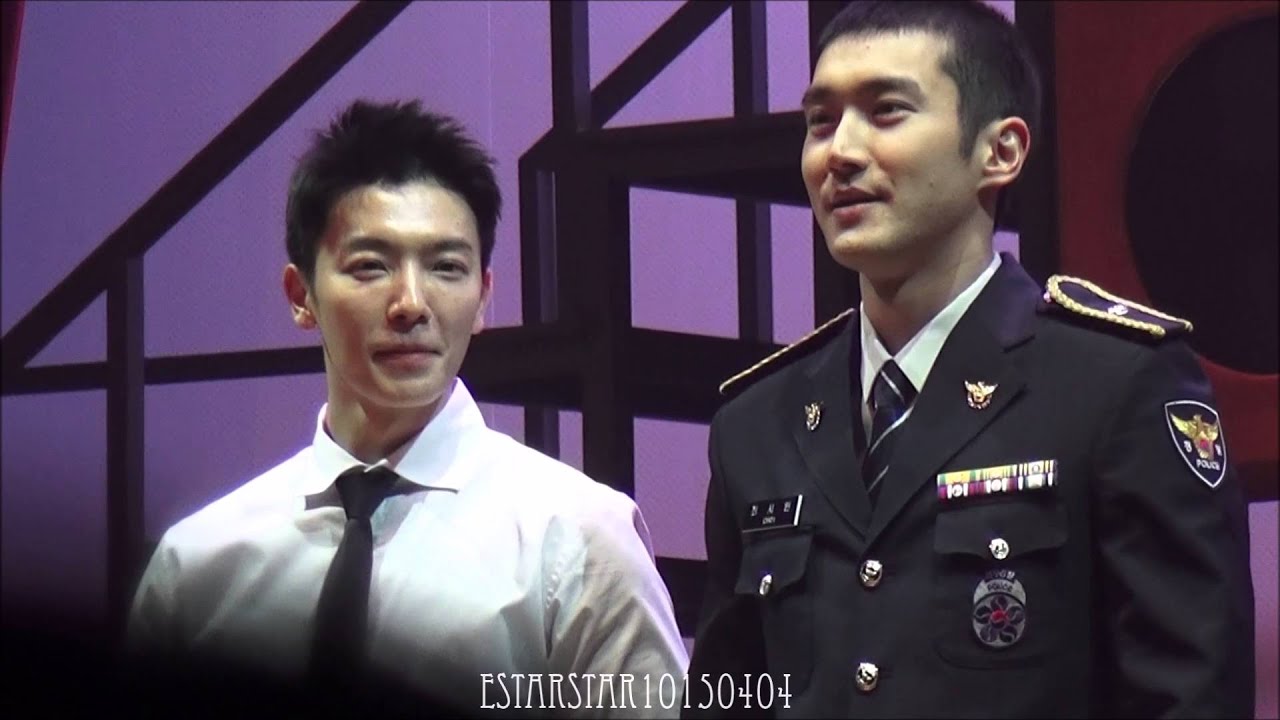 [160109 fancam] 경찰홍보단 뮤지컬&힐링콘서트 - 엔딩멘트& 커튼콜 (Donghae ending ment & curtaincall)