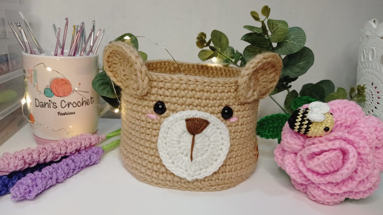 😱 útil cesto | fácil y rápido 🐻| tejido con lana a crochet