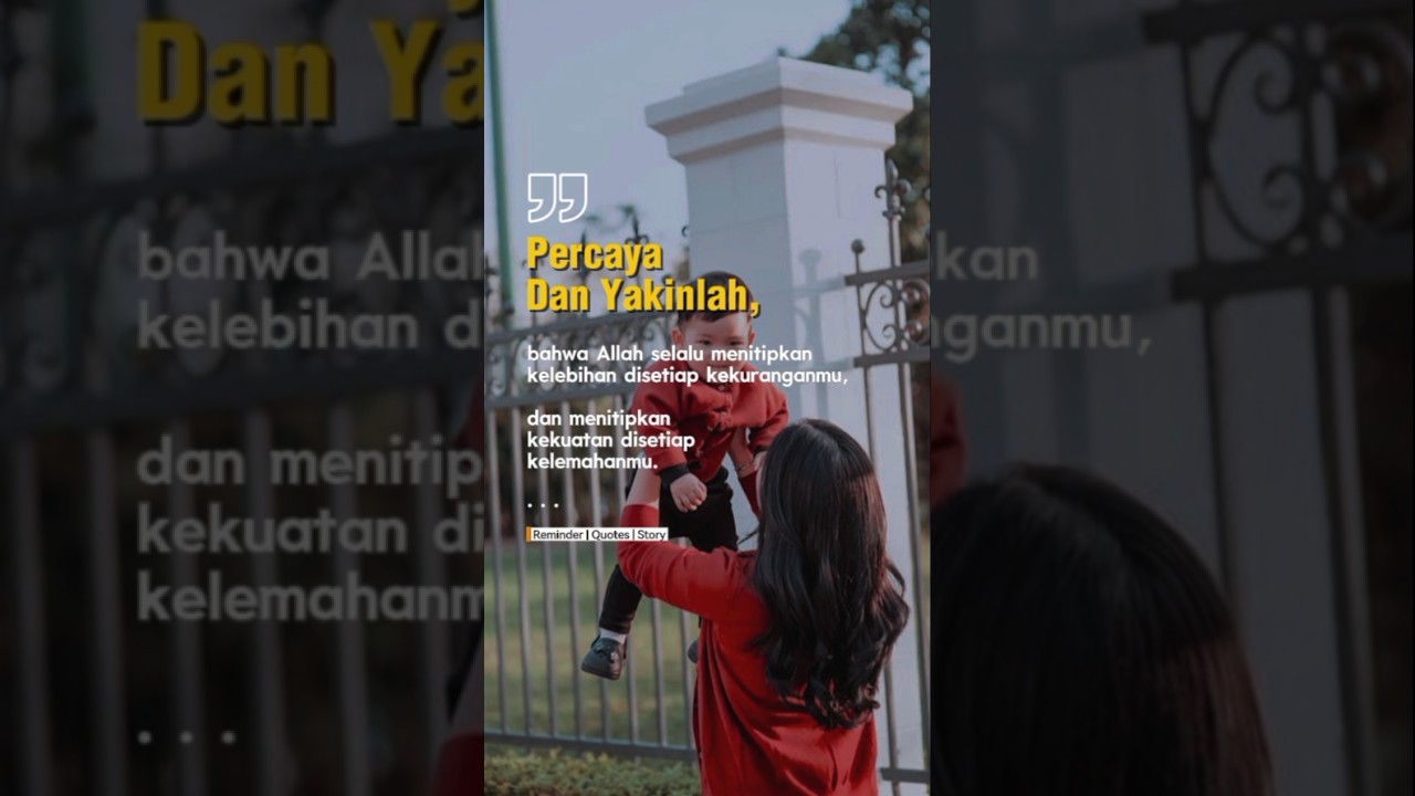 Percaya & Yakinlah pada ALLAH 