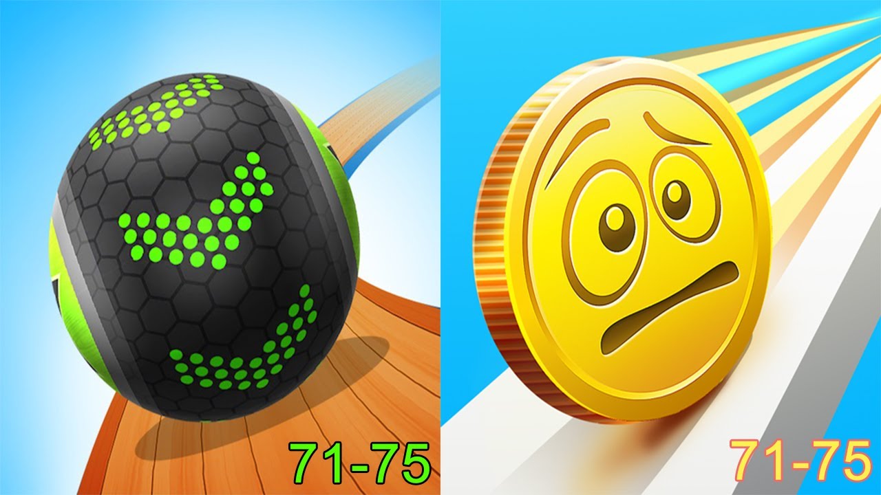 Going Balls VS Coin Rush Android iOS Gameplay (Level 71-75)