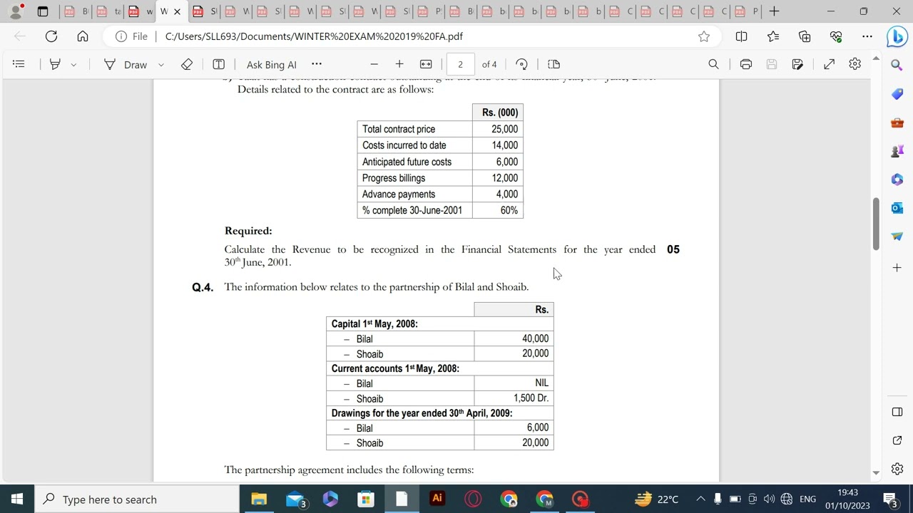 PIPFA (IFRS 15) past papers solution winter exam 2019 | Exam tips and tricks.