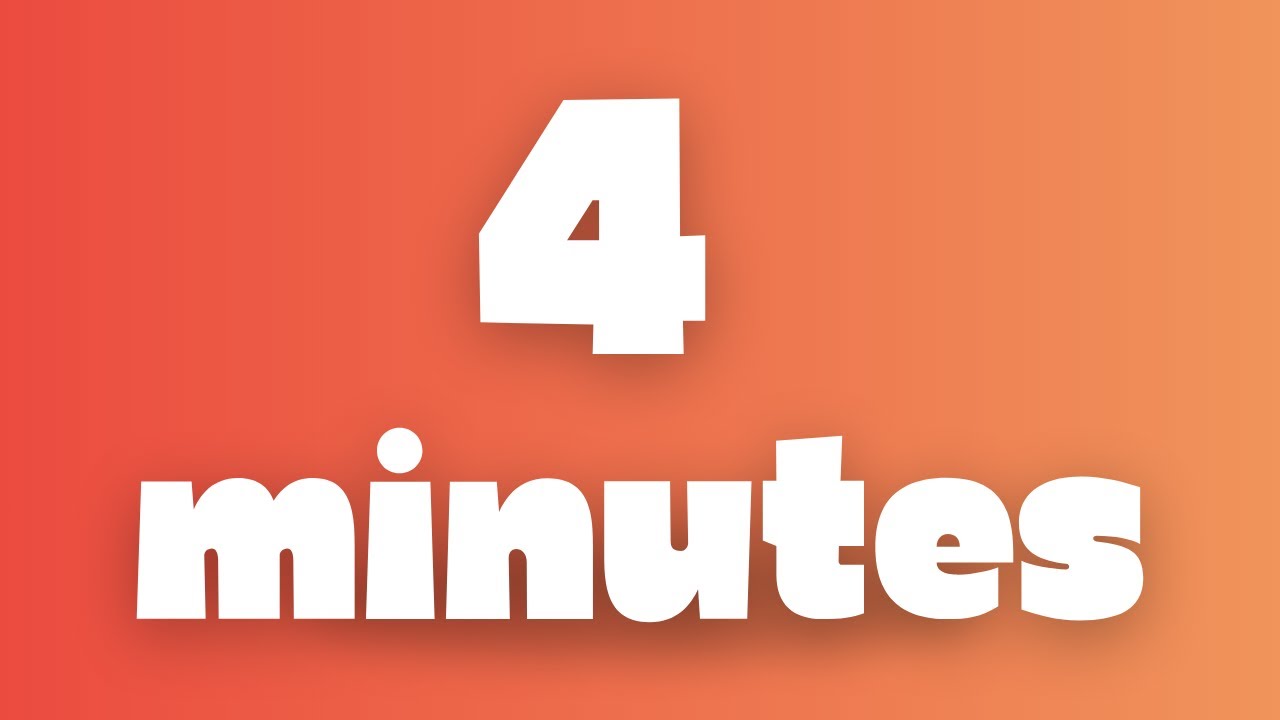 4 Minute Countdown Timer | Red Orange