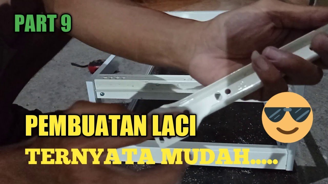 Membuat kitchen set alumunium + acp ( Part 9 ) _ pembuatan laci