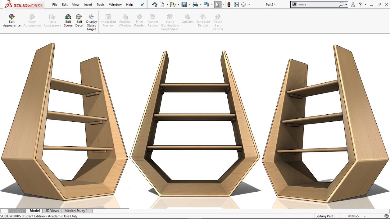 Transform Your Design Skills | Create a Stunning 'Wooden Showcase' in SOLIDWORKS 2018