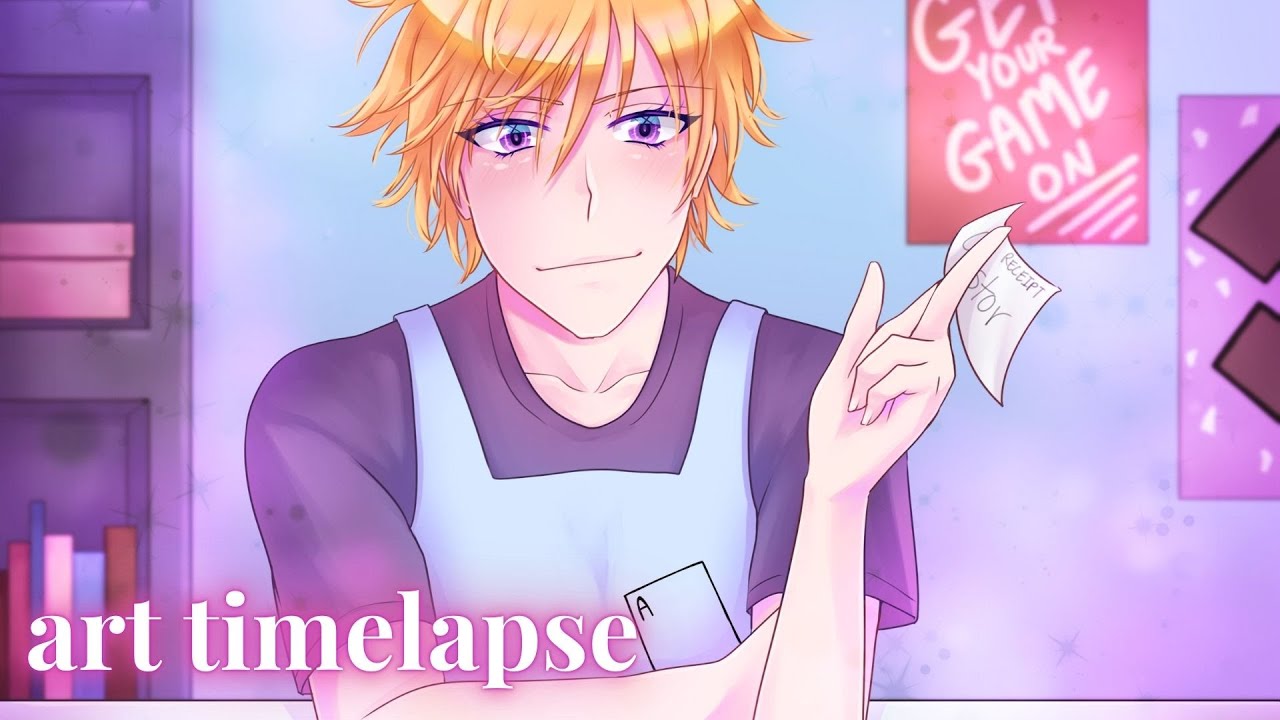 Castor Introduction [Otome Game Art Timelapse]