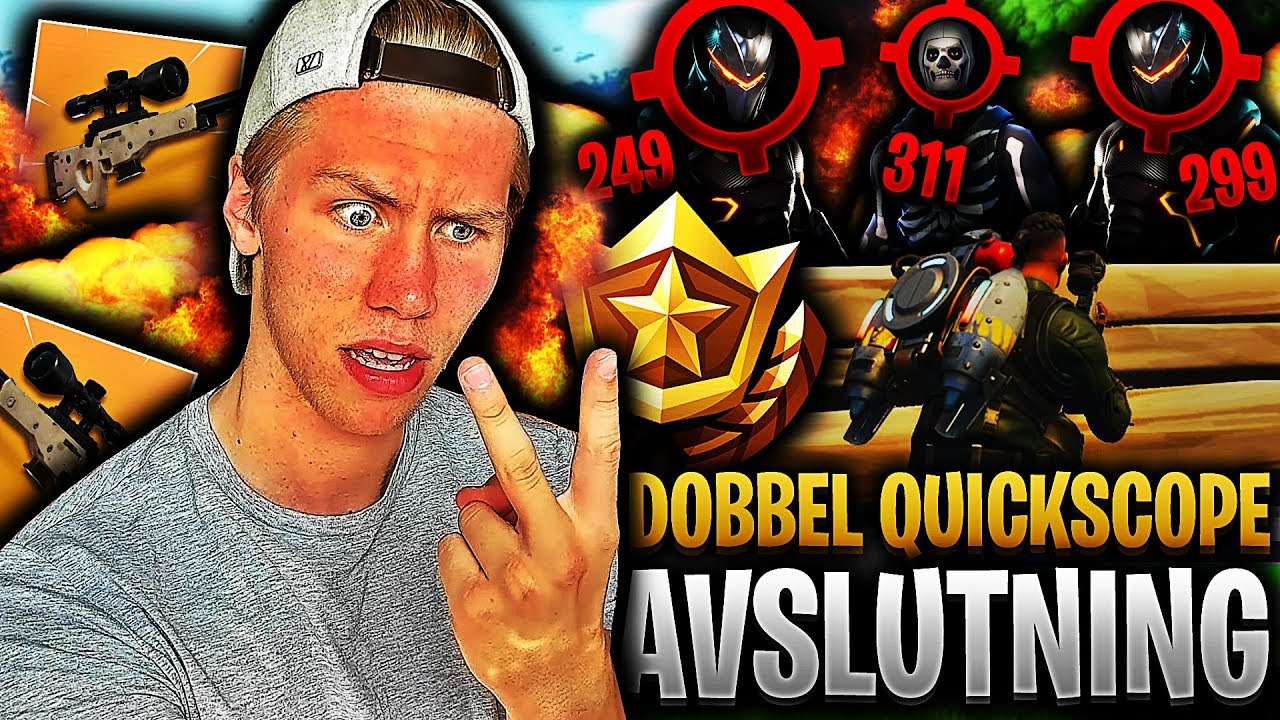 AVGJØR MATCHEN MED TO SNIPES PÅ FEM SEKUNDER?! 📌💥 SOLID GOLD VICTORY ROYALE PÅ FORTNITE!!