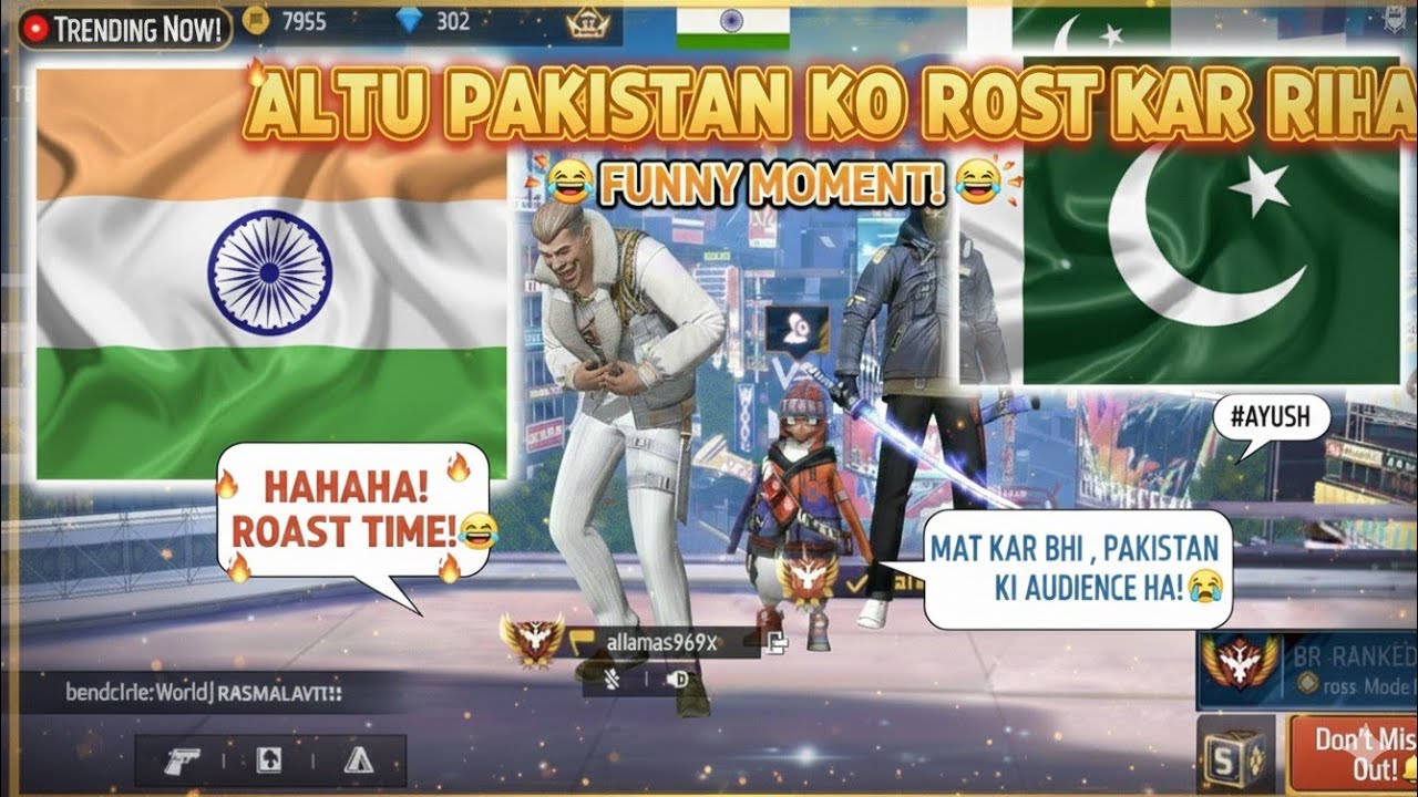 Free Fire Funny Roast 🔥 | Pakistan Ko Roast Kiya 😆 | altu Ayush | altamas969