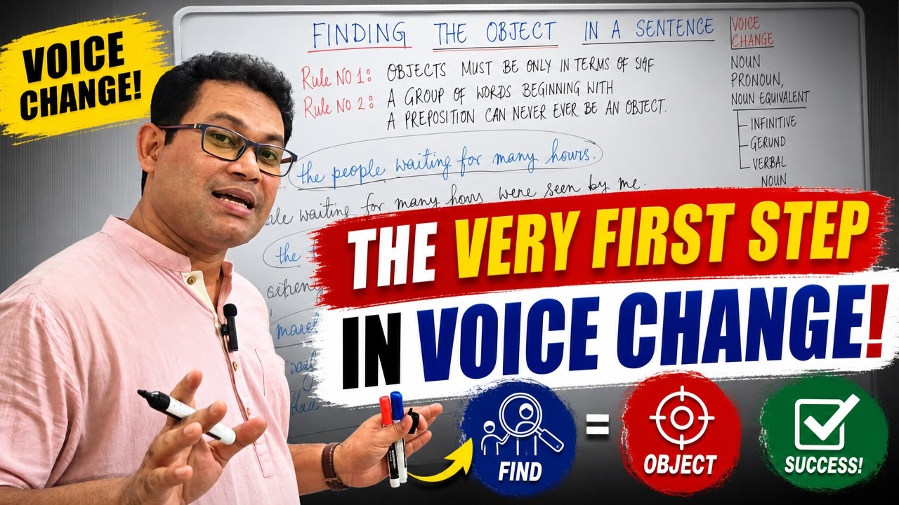 Finding out Objects in Sentences Quickly | Passive Voice and Active Voice in English