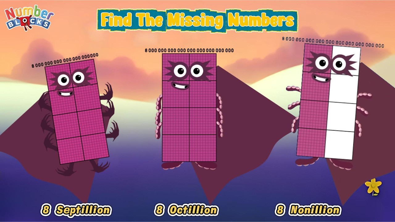 Big Numbers for Kids! 🚀 Find the Missing Million, Billion & Trillion | Number Blocks Fun COLORART_ID