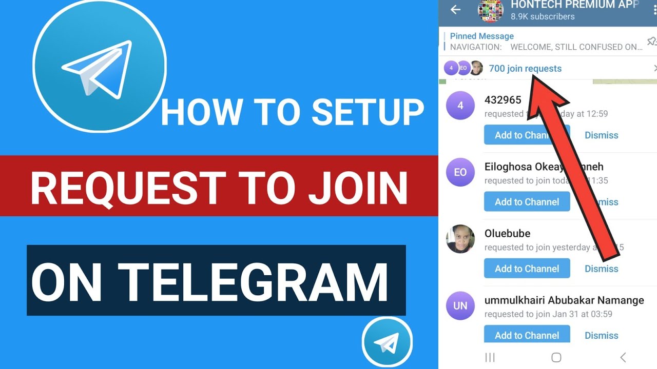 How to set up Telegram Channel or Group Request